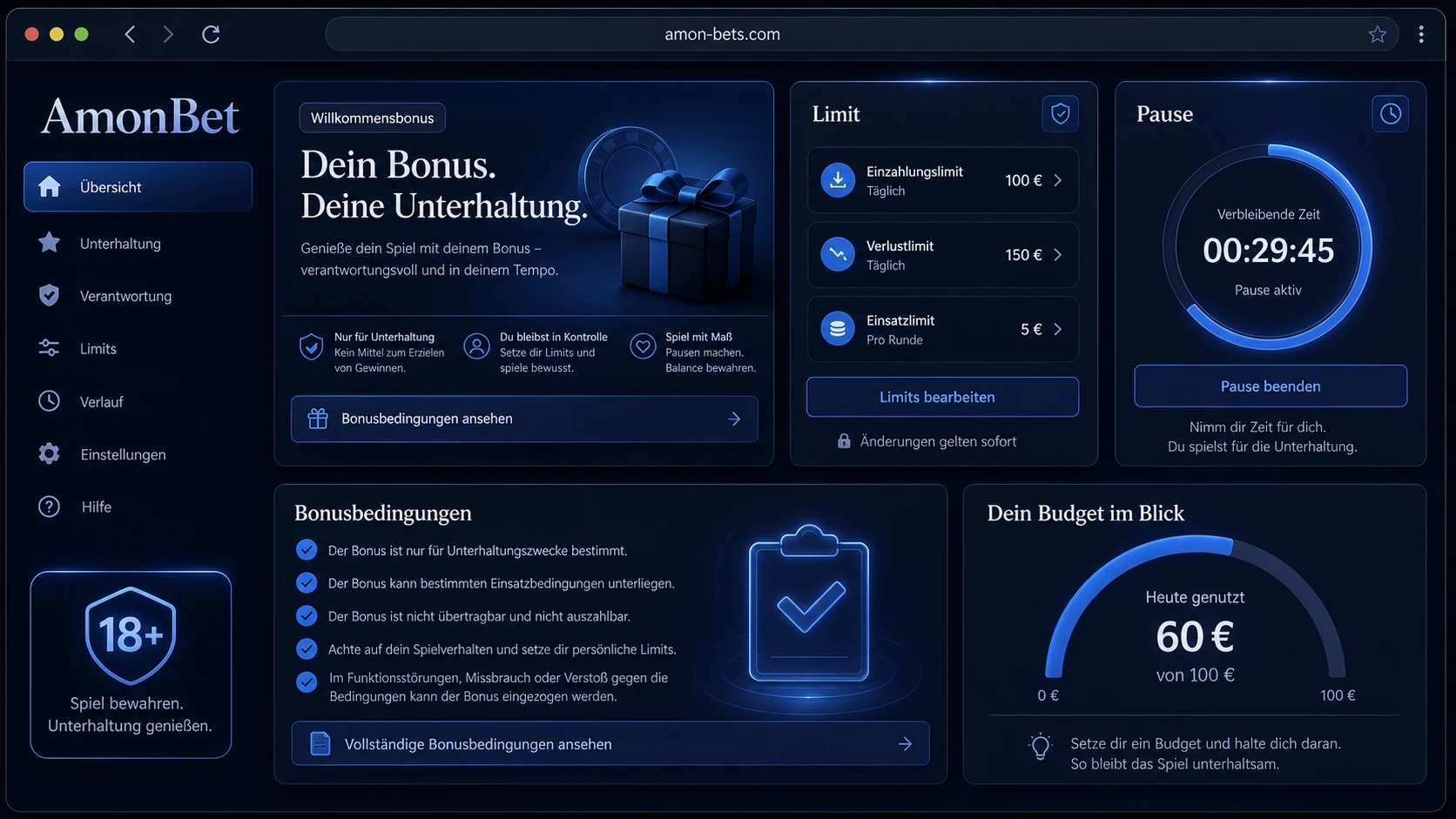 Verantwortungsbewusster Umgang mit Bonusaktionen