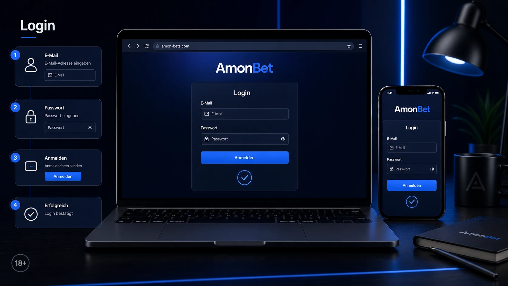 AmonBet Login Schritt für Schritt