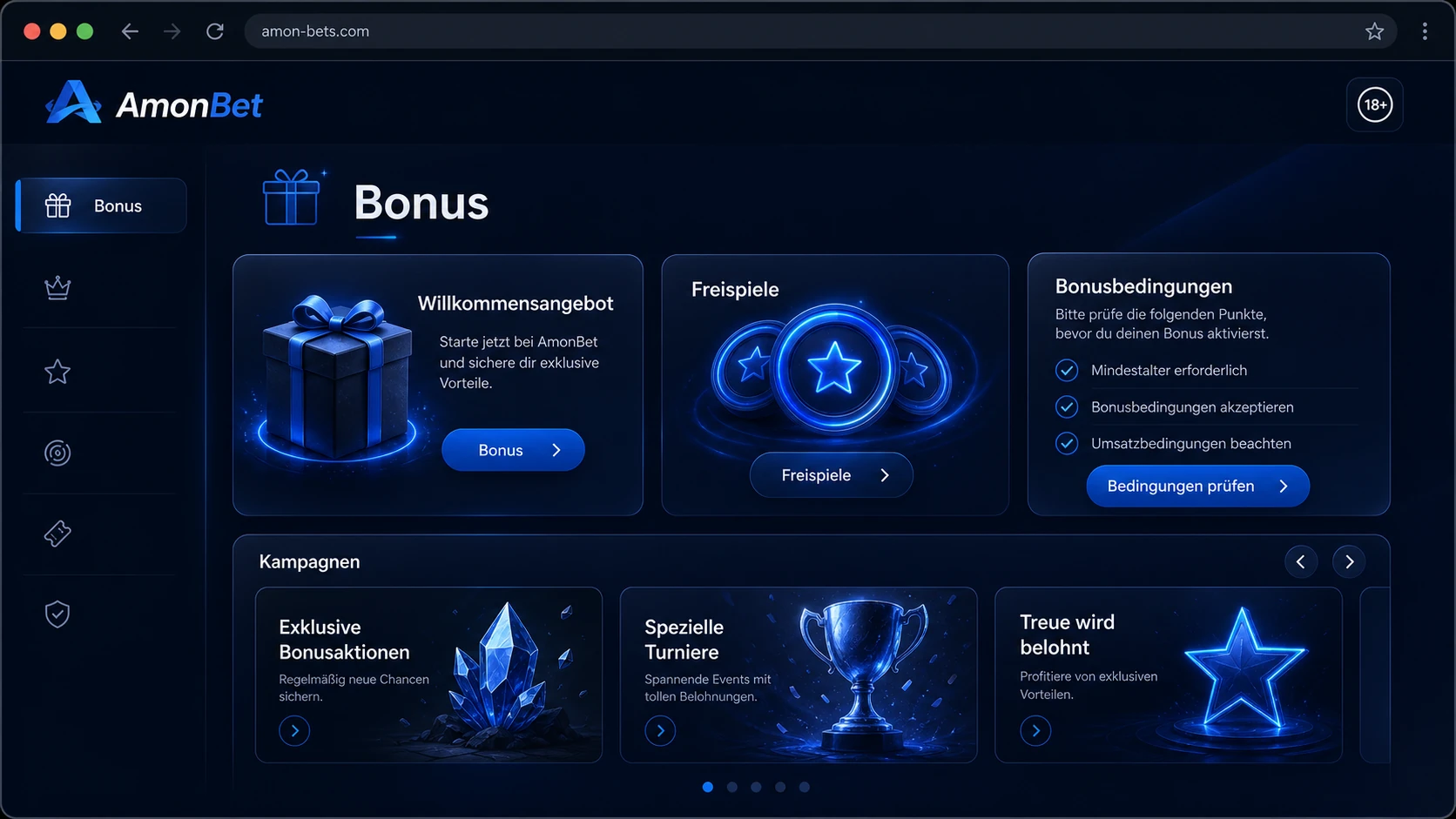 AmonBet Bonus und Promotionen